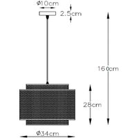 Lucide Orrin pendellampa i metall, en lampa