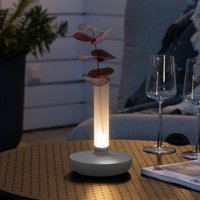 Konstsmide Biarritz LED table lamp IP54, battery, CCT, white