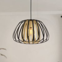 EGLO Encinitos pendellampa, svart/mässing, Ø 37,5 cm