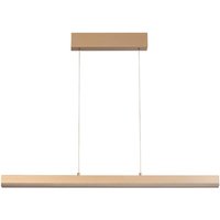 FISCHER & HONSEL LED-hänglampa Vayana, längd 190 cm, sandfärgad, metall, CCT