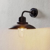 Moretti Luce Patio outdoor wall light, brass, clear glass