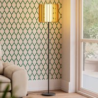 Forlight golvlampa Viva, ljusbrun, trä/metall, höjd 160 cm