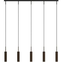 Audo Copenhagen Audo hänglampa Tubulaire Rail, 5 lampor, bronsfärgad, aluminium