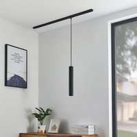 Lindby Suspension Linaro, 40 cm, noir, monophasé, GU10