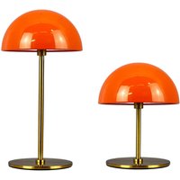 Dyberg Larsen LED-Akkutischlampe Along, orange, 2er-Set