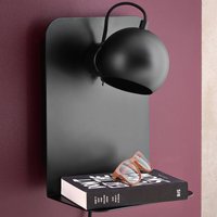 FRANDSEN Ball USB applique murale noir mat