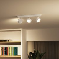 Philips Bracia LED downlight, 3-bulb, white