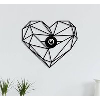 Opviq Applique murale W-046, noir, motif cœur, bois MDF découpé au laser
