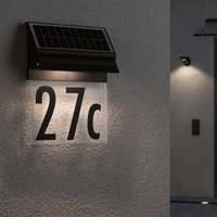 Paulmann Neda solar house number light in black
