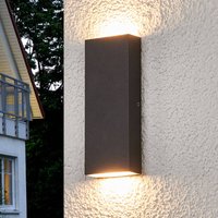Lucande Platt LED-utomhusvägglampa Corda