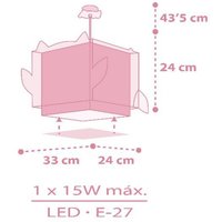 Dalber LITTLE OWL pendant light, pink, E27