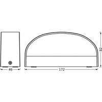 LEDVANCE LED-vägglampa för utomhusbruk Endura Style Ilay, mörkgrå