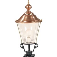 K.S. Verlichting Borne lumineuse K3B avec couvercle en cuivre, noir