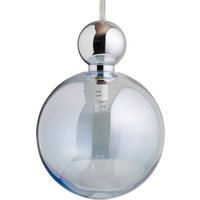 EBB & FLOW Uva L hanging light, ball silver, topaz