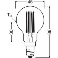 OSRAM filament LED bulb E14 3.8W 2700K 806lm