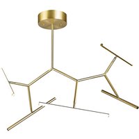 Zambelis LED-taklampa 2071, 5 lampor, 90 cm, guld