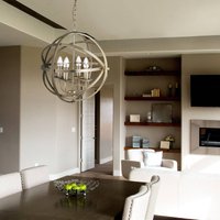 Searchlight Très belle suspension Orbit en forme de cage