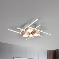 Trio Lighting LED-taklampa Roger, coffee, metall, CCT, fjärrkontroll