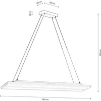 Envostar Tribe LED hanging light, oiled oak