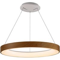 Mantra Iluminación Suspension LED Niseko II, télécommande, Ø 50cm couleur bois
