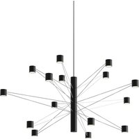 kdln LED-hänglampa POLAR 15.2, Ø 93 cm, svart 15 lampor dimbar