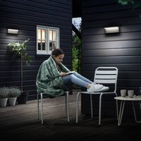Philips LED-utomhusvägglampa Bustan UE, 2-pack, 2 700 K