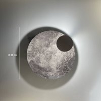 Knikerboker LED-vägglampa Pois, silver, Ø 25 cm, dimbar