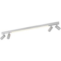 Plafonnier LED PURE Lines, 120 cm, argent, télécommande