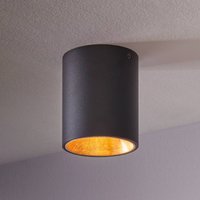 EGLO Polasso LED ceiling lamp round, black and gold