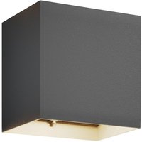 Lucande LED-Außenwandlampe Evie, 14 cm, anthrazit, up/down