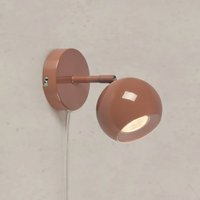 Lampa ścienna Pop, brązowa, szerokość 10 cm, metal