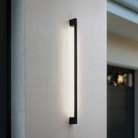 Lindby LED-vägglampa Neano, 120 cm, svart, metall, IP54