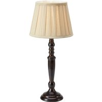 Markslöjd Chocolat table lamp, height 46 cm, beige/brown, metal/fabric