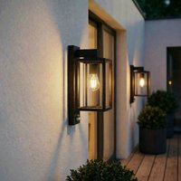 Lucande utomhusvägglampa Ferda, set om 2, antracit sensor IP44