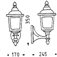 Albert Leuchten Utomhusvägglampa Landhaus 716, brun