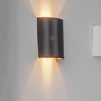 Euluna Vägglampa Satin i satin, svart/guld