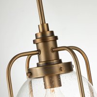 Quintiesse Tricocent pendant light, brass/clear, one-bulb