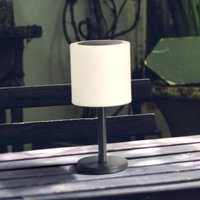 FH Lighting Milano Pro LED solcellsbordslampa för utomhusbruk, RGBW, fjärrkontroll