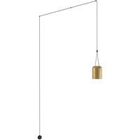 LEDS-C4 Attic suspension cylindre décentrée dorée