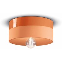 Ferroluce Taklampa PI keramik blank/matt Ø 25cm orange