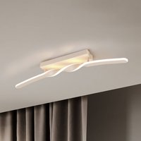 Reality Leuchten LED-taklampa Ginko, sand, metall, längd 79 cm