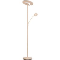 FISCHER & HONSEL LED floor lamp Dent, sand-coloured, 180 cm, metal, CCT 2-bulb.