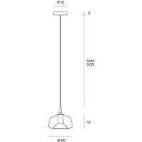 miloox by Sforzin X-Ray pendant light, gold-coloured, Ø 20 cm, glass, 1-bulb