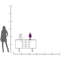 KARE bordslampa Animal Rabbit, lila/graffiti, 50 cm, E14