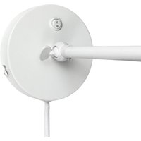 Dyberg Larsen Futura wall light, white, 15W, cable, metal
