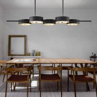 Masiero LED pendant light Sound, 5-bulb, black, Up-&Downlight