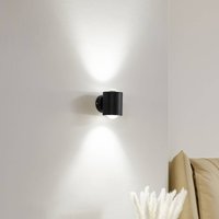 Lindby Jyla wall light, black, up/down