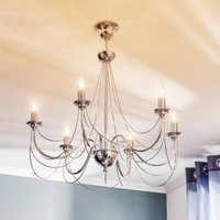 Domiluce Ljuskrona Retro i silver, 6 lampor, 75 cm upphäng