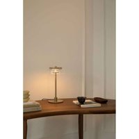 Nuura Aps lampe de table LED Nuura Blossi, hauteur 31 cm, couleur or/transparent