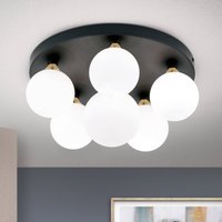 ORION Snowwhite ceiling lamp, canopy Ø 36 cm, black